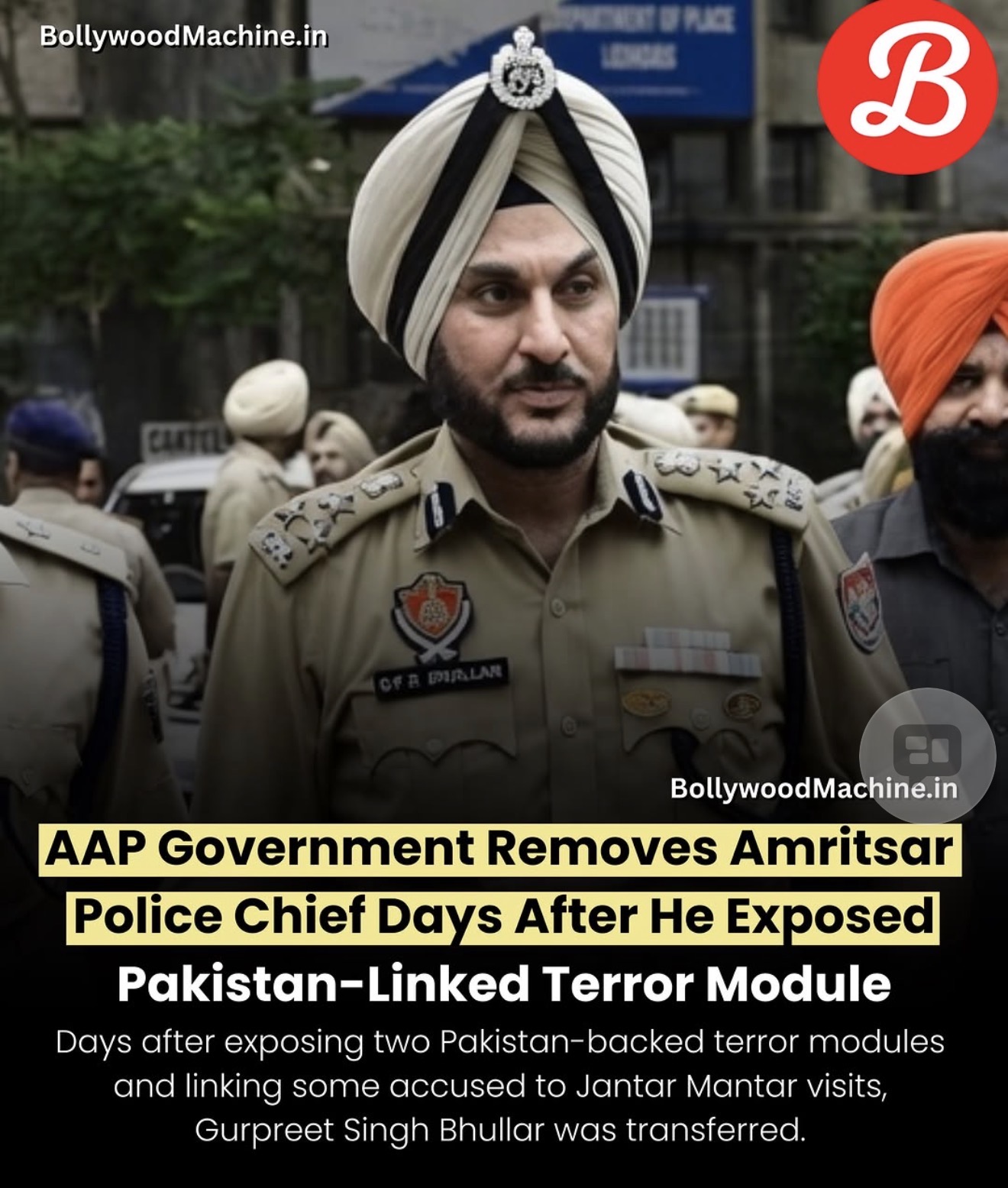 NATIONAL DEBATE ERUPTS OVER SUDDEN TRANSFER OF AMRITSAR POLICE CHIEF
